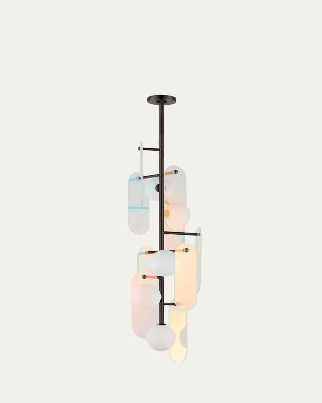 Megalith Dichroic Glass 5-Light Chandelier
